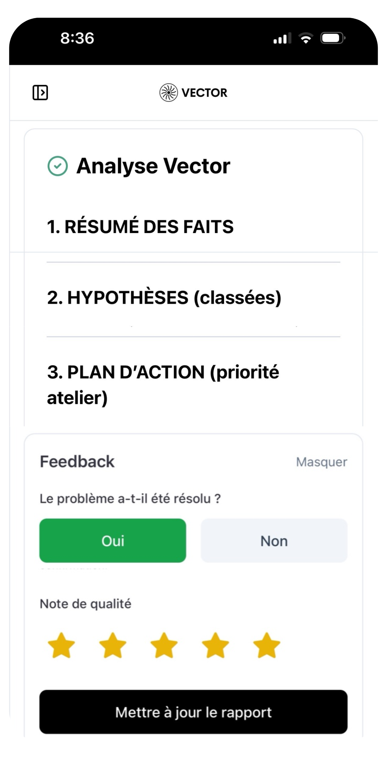 Étape 2 — Raisonnement structuré