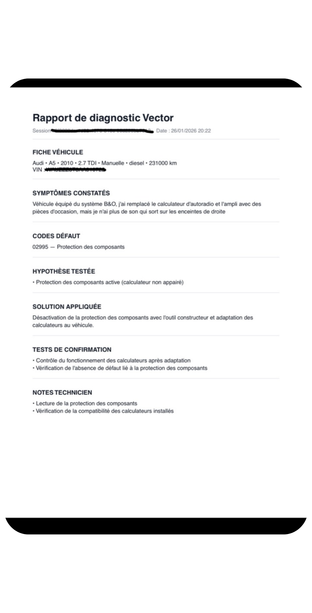 Étape 3 — Solution validée + rapport PDF